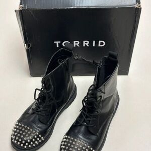 Torrid Black Studded Ankle Boots